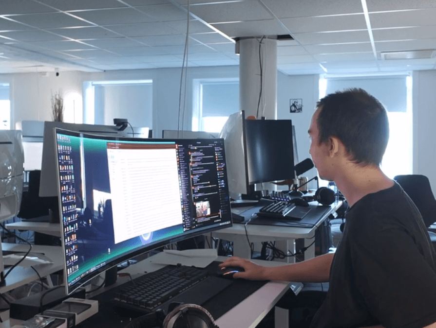Elever i produksjon på Future Island